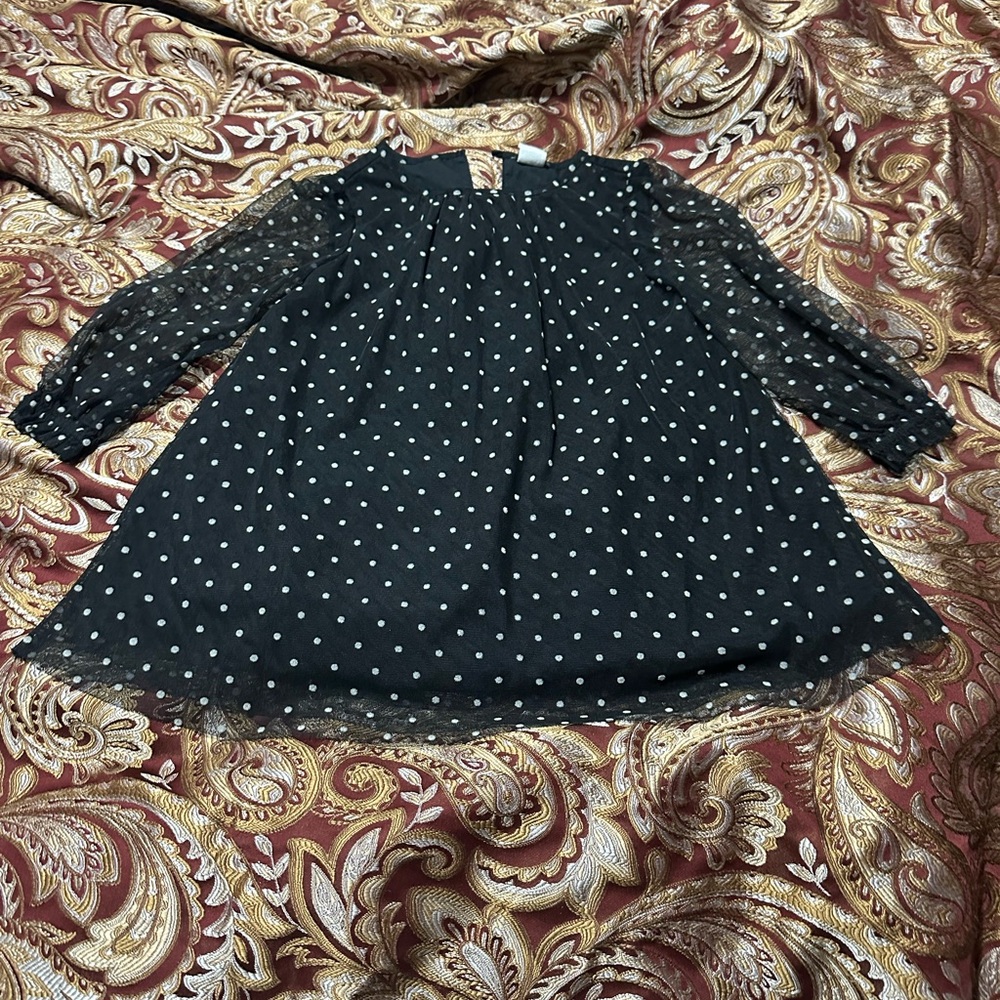 GAP Black Dress with White Dots
